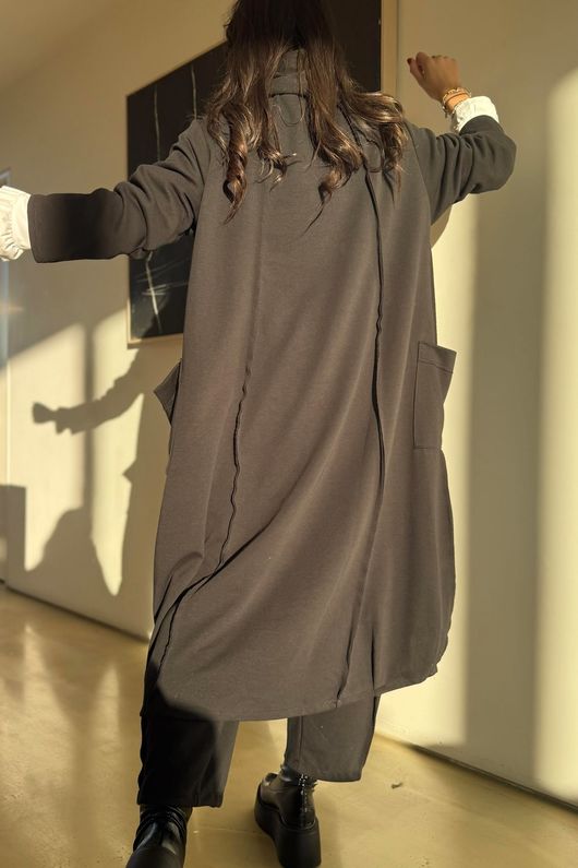 Sola Smart Tech Cowl Cocoon Dress Black